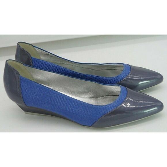 HOGAN Women's ballet flats size US 9 (EU 40) ballet flats Matte Blue shiny gray - Picture 3 of 10
